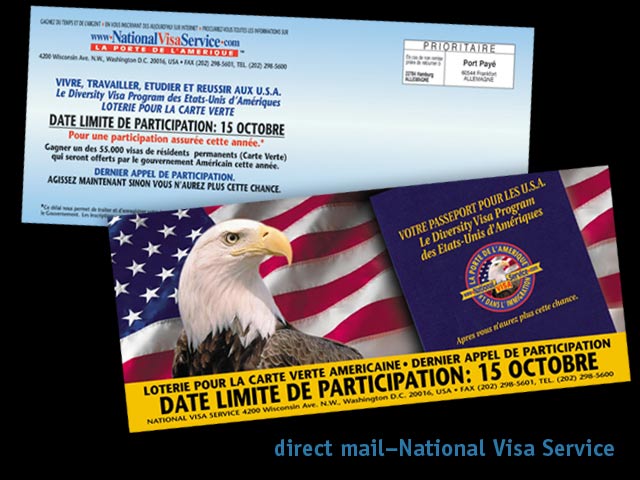 fagan graphics direct mail- National Visa service