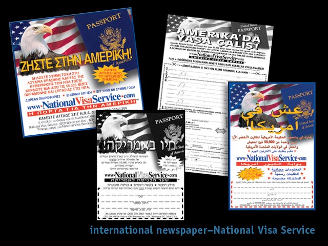 fagan graphics ad campaign for National Visa Service