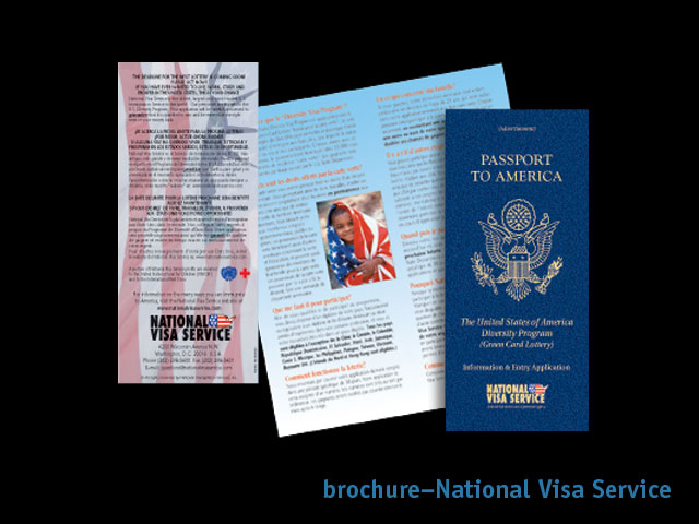 fagan graphics brochure for National Visa Service