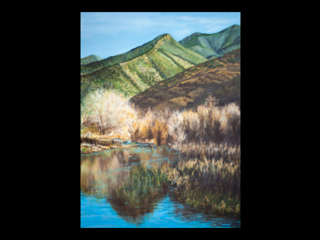 katie fagan graphics paintings-Winter on the Sespe